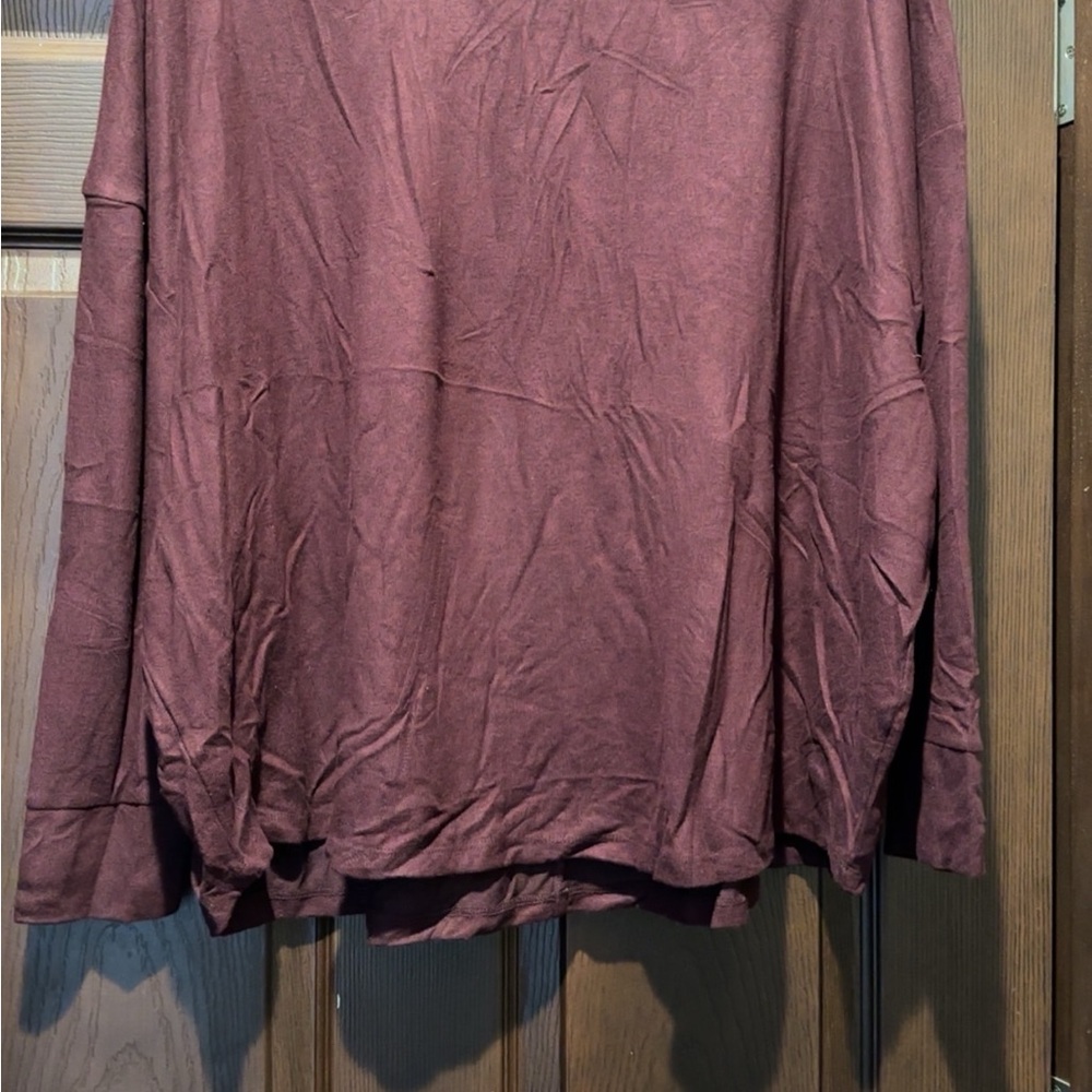 Burgundy Long Sleeve Top